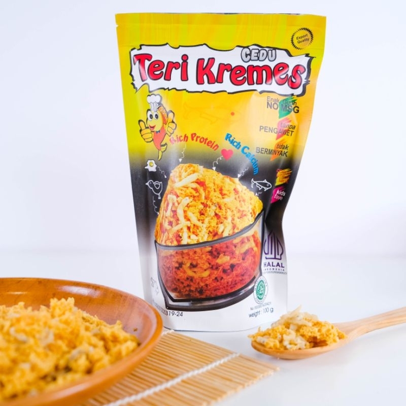 

Kremesan Teri Kremes Pyur CeDu HALAL Non MSG lauk anti GTM
