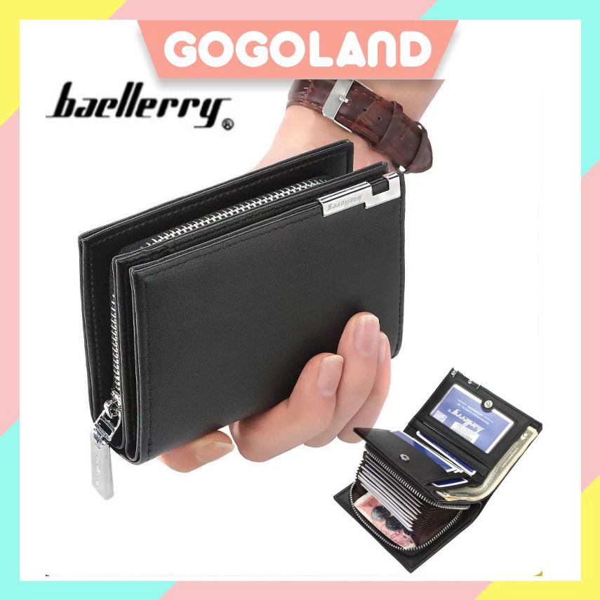 Trend Terbaru.. ⭐Gogoland⭐ D025 Dompet Lipat Baellery Wanita Pria Kulit Panjang Fashion Murah Kartu 