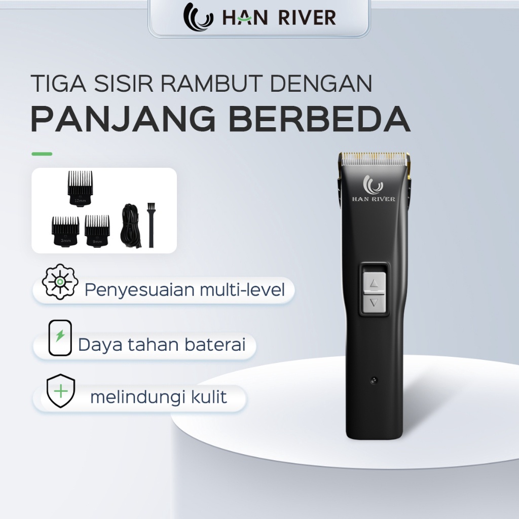 Original HAN RIVER Alat cukur rambut Listrik hair clipper Cukur rambut alat potong rambut Mesin Cuku
