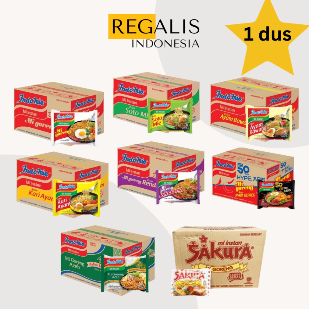 

Ready Stok INDOMIE All Varian & Sakura Goreng (1 Dus isi 40 bungkus) !!!