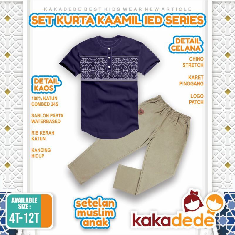 set kurta Kaamil anak 4-12th kakadede