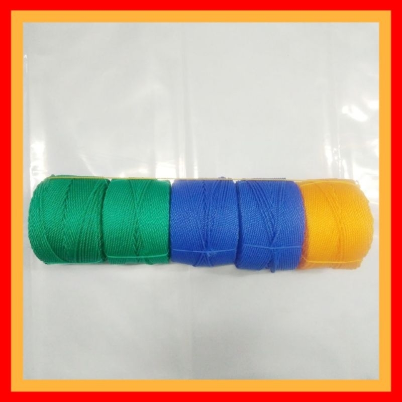 

Tali Tambang Warna 3 mm per roll berat 600 gram