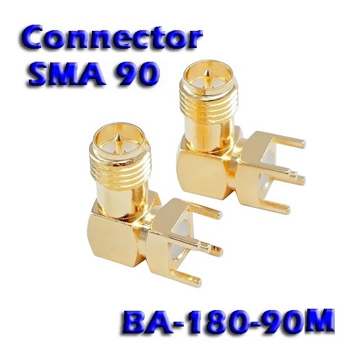 Socket Connector Male L 90 Derajat RP-SMA 5P RPSMA RP SMA PCB DIY