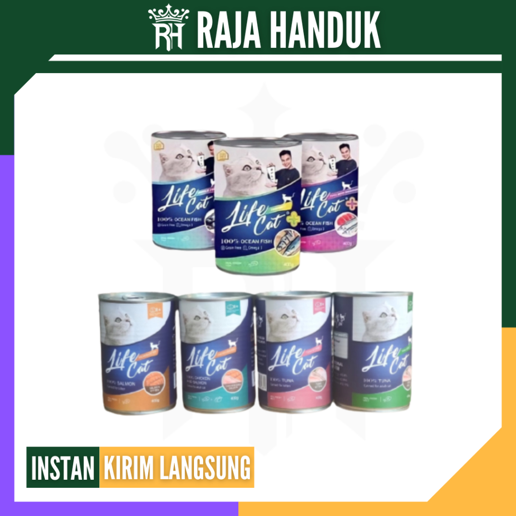 RH GROSIR: LIFE CAT Kaleng 400 gram / Makanan Kucing Basah Wet Cat Food Murah