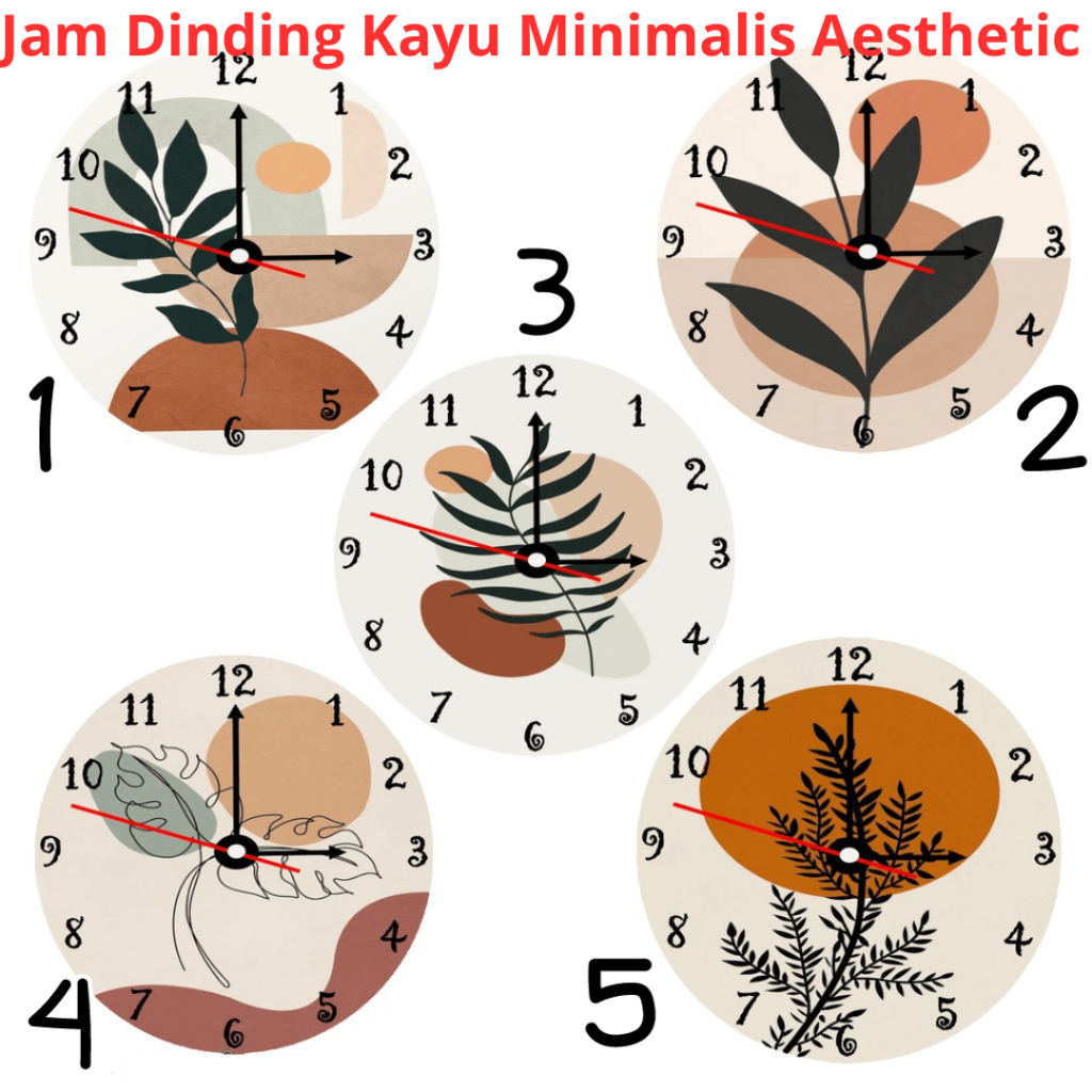 Jam Dinding Kayu Minimalis Aesthetic dekorasi rumah dan kantor anti air dan awet bisa cod✅