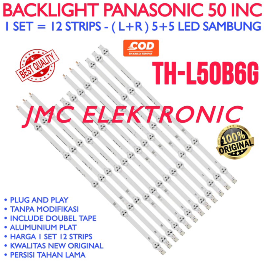 BACKLIGHT TV LED PANASONIC 50 INCH TH-L50B6G THL50B6G L50B6G 50B6G 50B6 LAMPU BL 50 IN