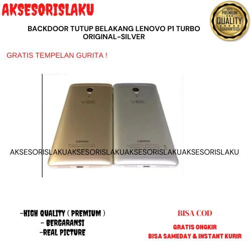 BACKDOOR TUTUP BELAKANG LENOVO P1 TURBO ORIGINAL-SILVER