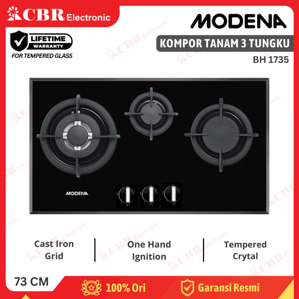 Kompor Tanam MODENA 3 Tungku BH 1735