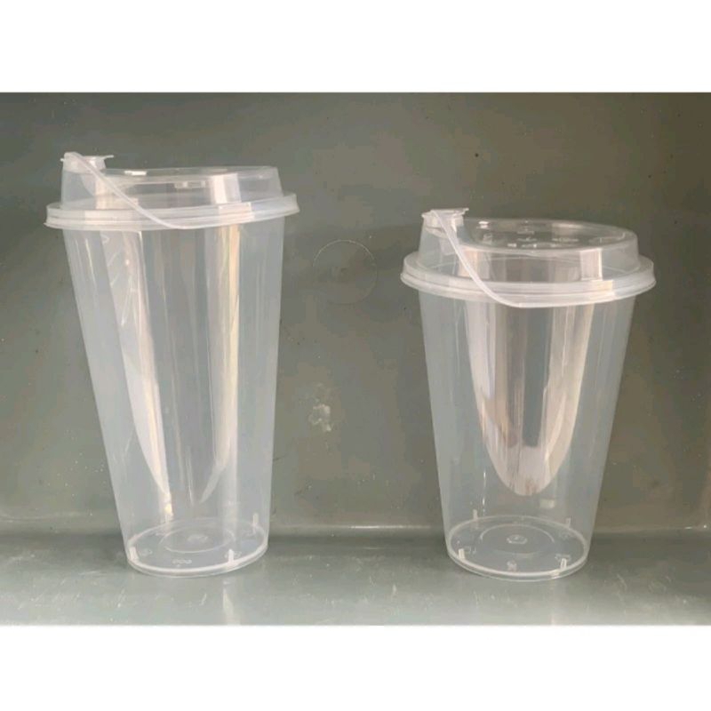 Victory Thinwall Cup Injection + Tutup 400 ml dan 500 ml / Gelas Cup Plastik PP Tutup Injection Beni