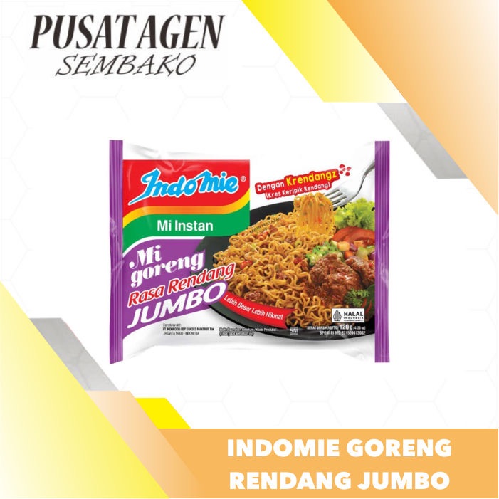 

INDOMIE GORENG RENDANG JUMBO INDOMI MIE INSTAN MI