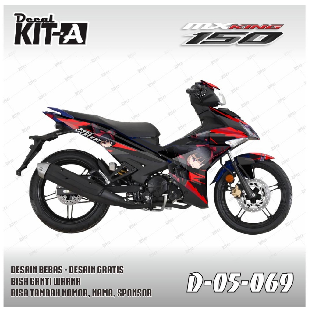 Decal JUPITER MX KING full body custom design MOTIF ANIME RORY MERCURY D-O5-069