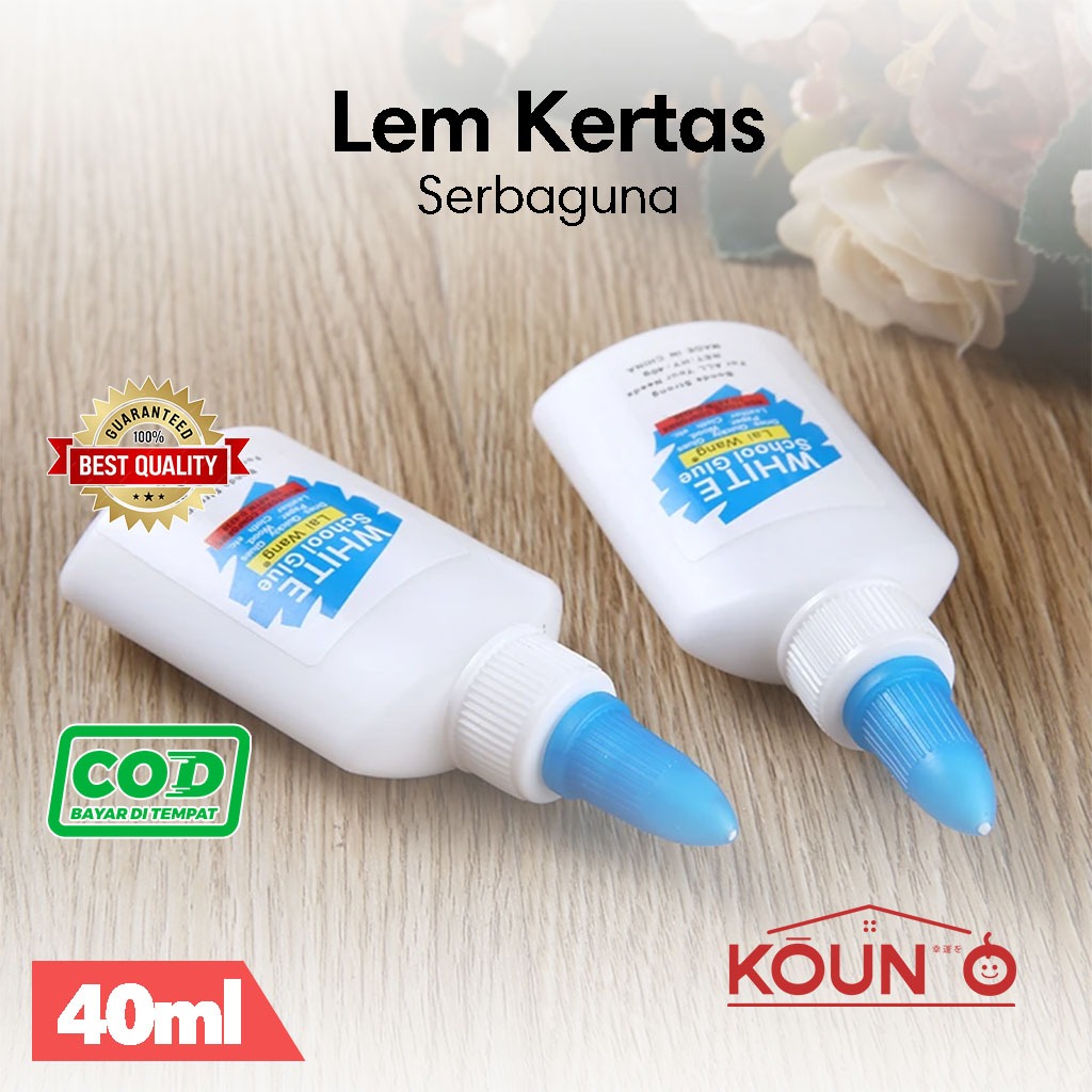 

Lem Kertas Serbaguna Lem Cair Untuk Kardus Kayu dan Kain Paper Glue 40 ml