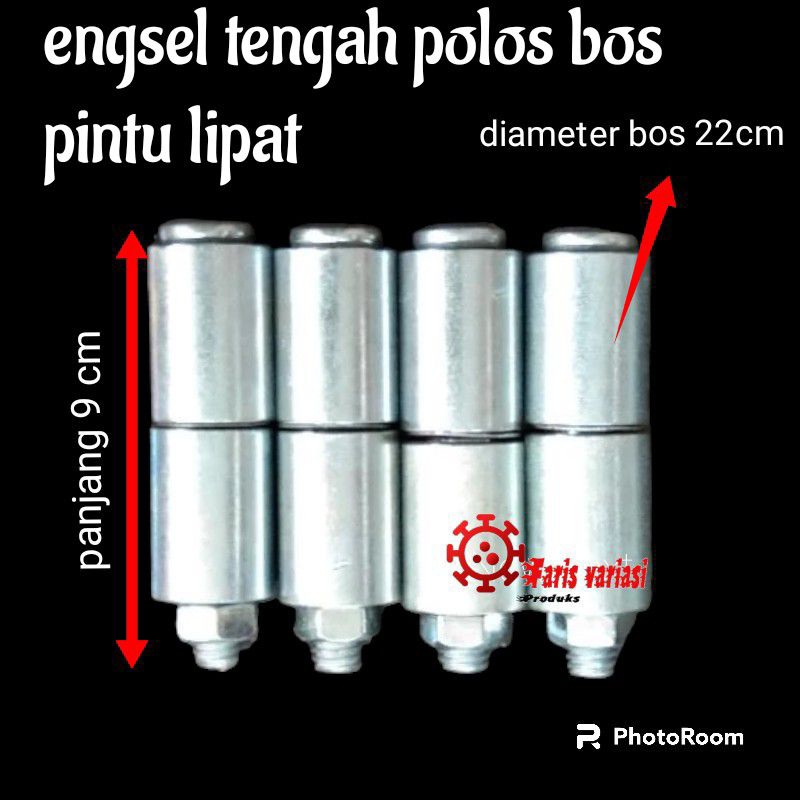Engsel tengah polos henderson  pintu lipat pagar
