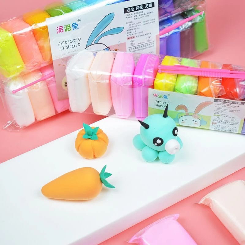Clay Plastisin Polymer Isi 12pcs Mainan Kreativitas Anak