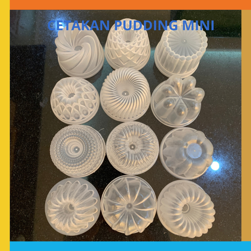 1 lusin cetakan puding viral / cetakan puding mini / cetakan puding motif / cetakan kukus bolu / loy