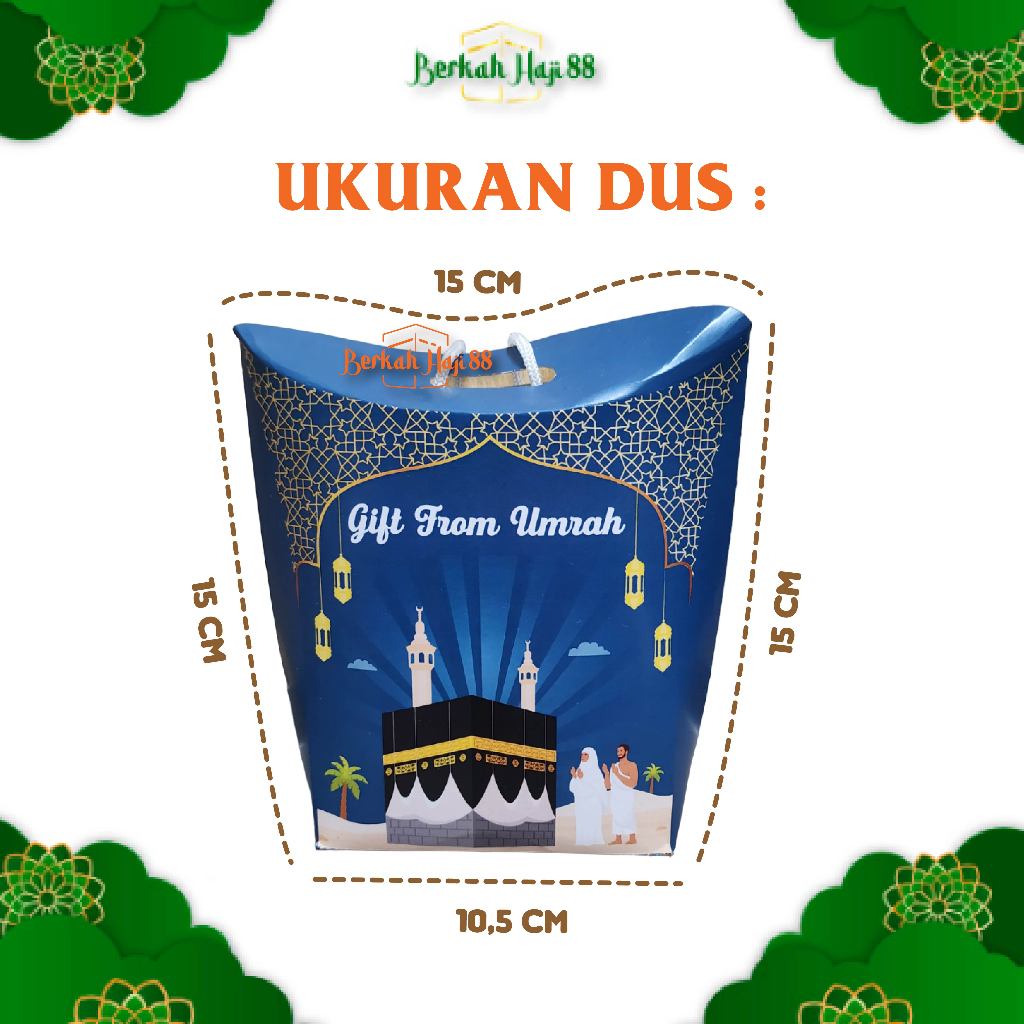 

iDk90 Dus Jinjing Papperbag Tali Kosong untuk Oleh Oleh Haji dan Umroh Paket Isi 50 Pcs