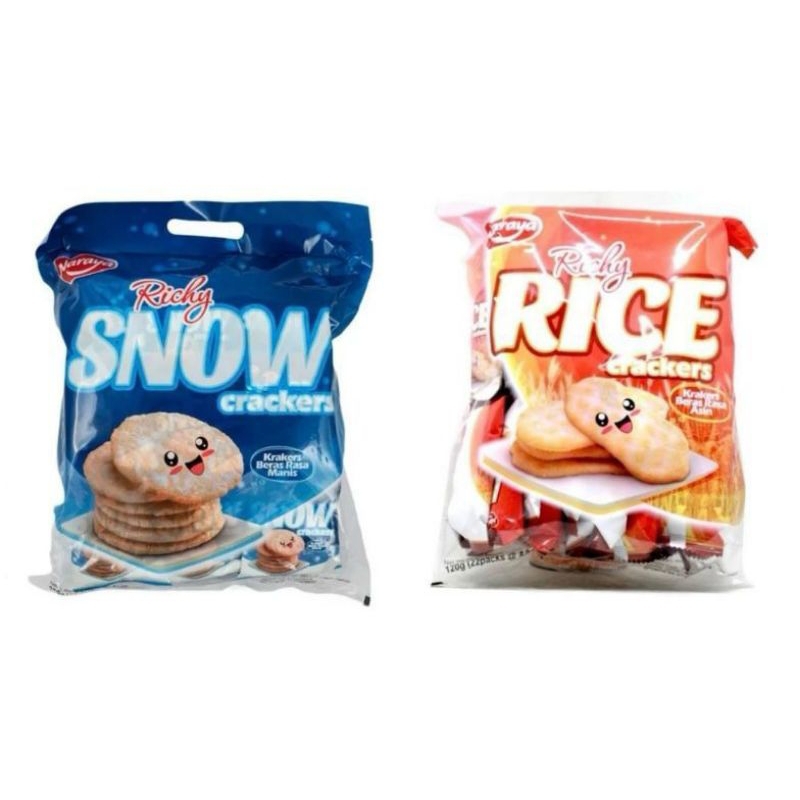 

Naraya Richy Rice - Snow Crackers - Crackers Beras Asin / Manis 120gr