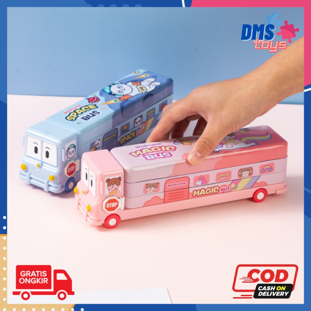 

Tempat Pensil Bus Tayo Kaleng Set Susun Karakter Lucu DMS.Toys