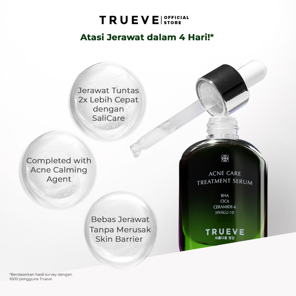 Trueve Paket Glowing Anti Jerawat (Acne Care Treatment Serum &amp; Ultimate Drops of Brightening Serum)