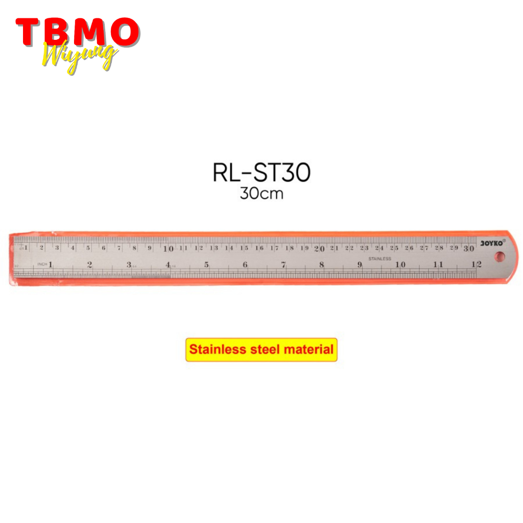 

TBMO Joyko Stainless Steel Ruler Penggaris Besi 30cm RL-ST