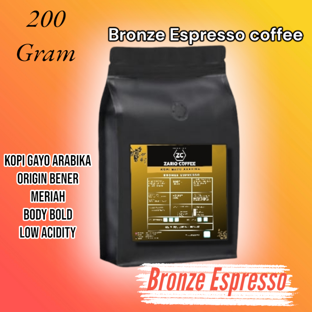 

Kopi Gayo Arabika Bronze Espresso 200 Gram Special Peaberry Golden Espresso