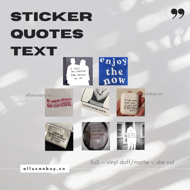 

ALLUCANBUY - Sticker Quotes Text Aesthetic
