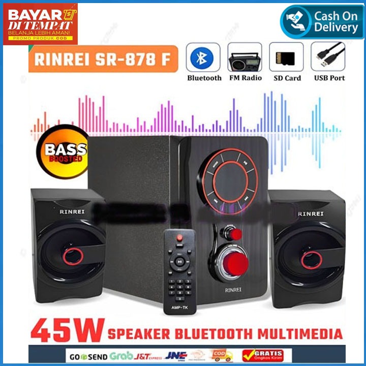 Speaker Rinrei SR-878F / SR-878 F Speaker Bluetooth Speaker Multimedia 2.1 Super Bass 45W RINREI SR 