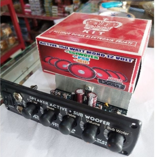 Kit Speker Aktif ESCUDO  DC 12 volt langsung AKi/Adaptor Ic tda 2003