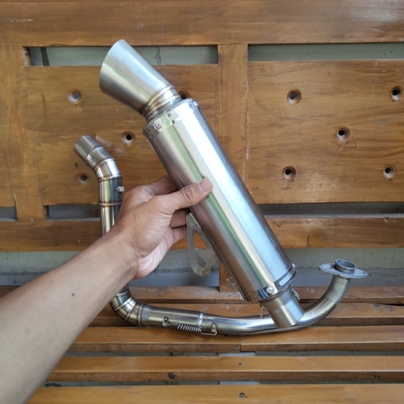 knalpot racing polos samlong cantol bawah leher samlong cobra aerox inlet 38 bisa buat aerox nmax ne