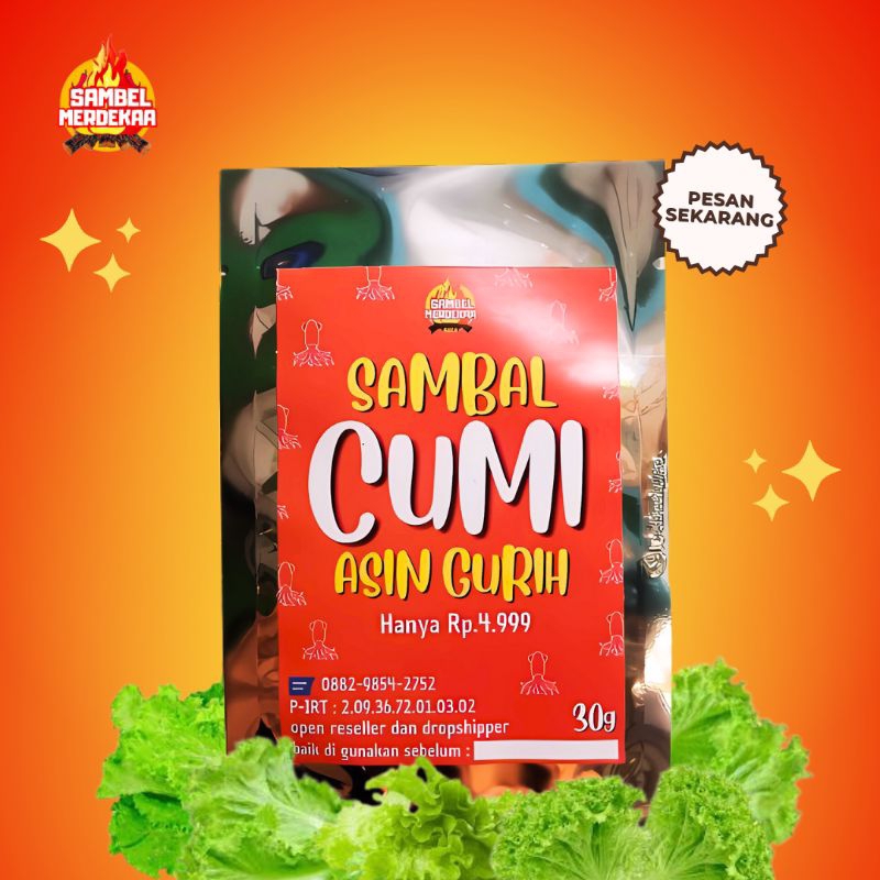 

Sambal 4000an/sambal cumi/cakalang/ayam suwir/petai/30gr
