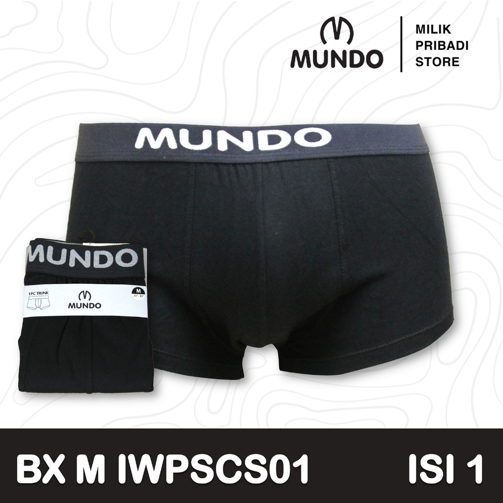 Boxer pria Mundo IWPSCS01 isi 1 bahan katun