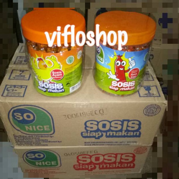 

Kode ALS355 Kardusan & Eceran Sosis So Nice Siap Makan (Ayam / Sapi) Toples 24 pcs
