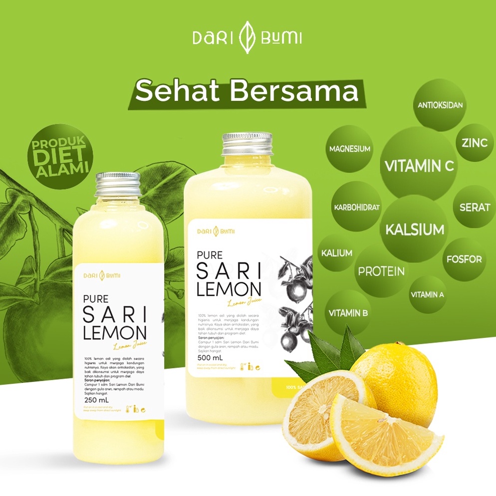 

Re4dy Sari Lemon Dari Bumi Asli - Minuman Diet/Detox Alami Premium Pure Original [240]