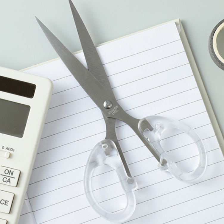 

RIMU Gunting Kertas Aesthetic Akrilik Transparan Scissors Scrapbook Use