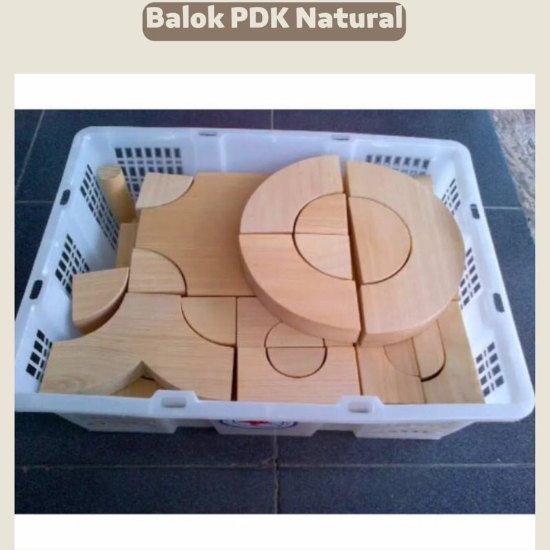 Balok PDK Natural Balok Kayu Pinus / Mindi - Bintangmas Edutoys Mainan Balok Kayu Murah