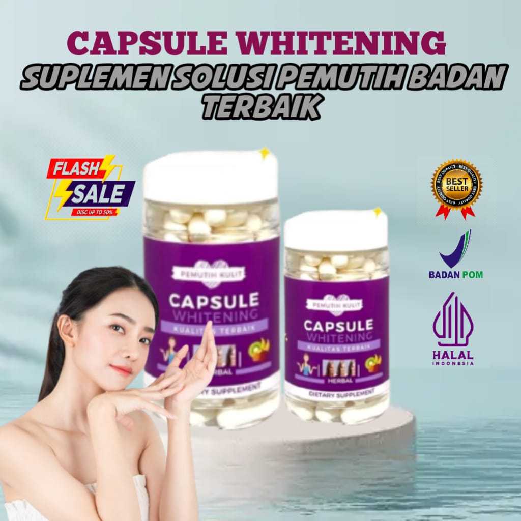 KAPSUL PEMUTIH KULIT | CAPSULE WHITENING | PEMUTIH KULIT BADAN DAN WAJAH | PEMUTIH BADAN