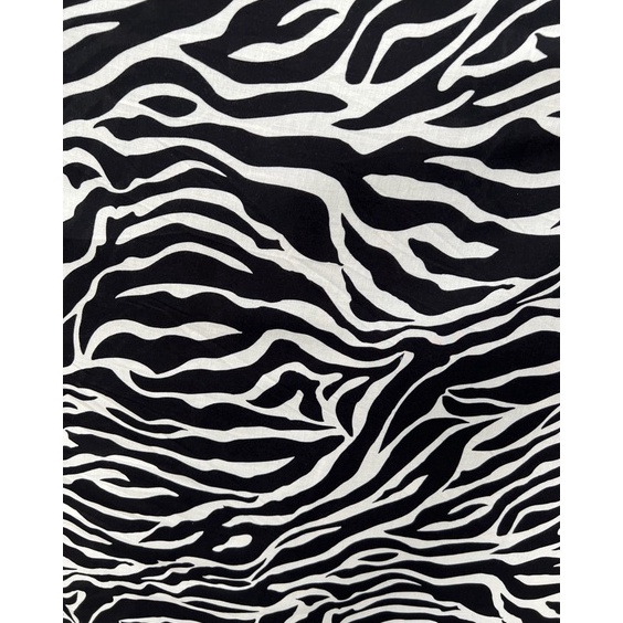 ⇹ kain katun rayon viscose premium motif zebra ブ