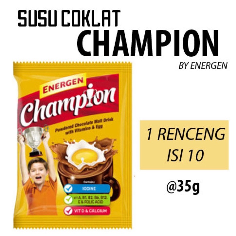 

[♤D42(] Susu champion by energen 1renteng (10pcs). [266]