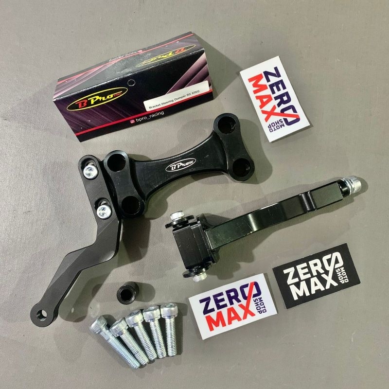 Bracket Breket Steering Damper Stabilizer Stang BPRO Original RX King RXKing Hitam