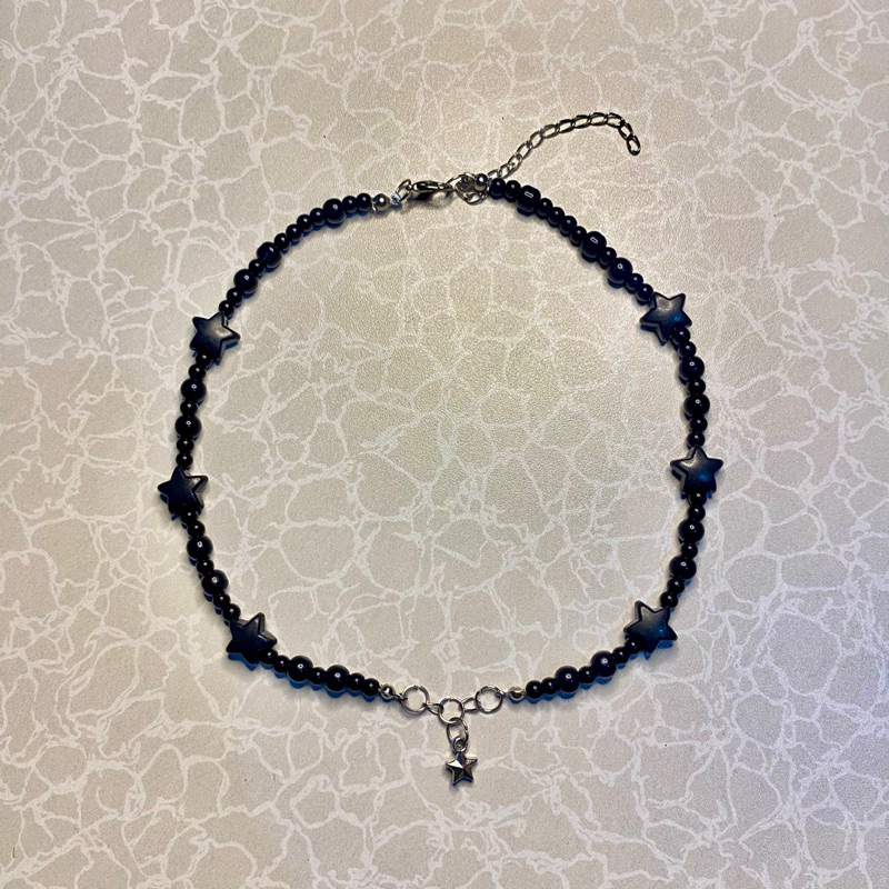 Star Necklace | Star Beads | Beads Necklace | Black Necklace | Kalung Manik | Manik Manik