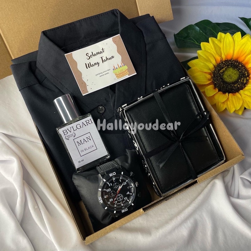 

✨Original✨ HAMPERS KADO KEMEJA POLOS HITAM KADO ULANGTAHUN KADO WISUDA KADO PACAR !