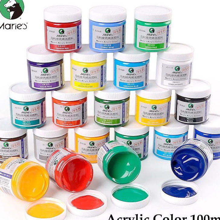 

[KODE PRODUK 7DMLE7374] Maries Acrylic Paint 100ml - Cat Acrylic Maries 100ml