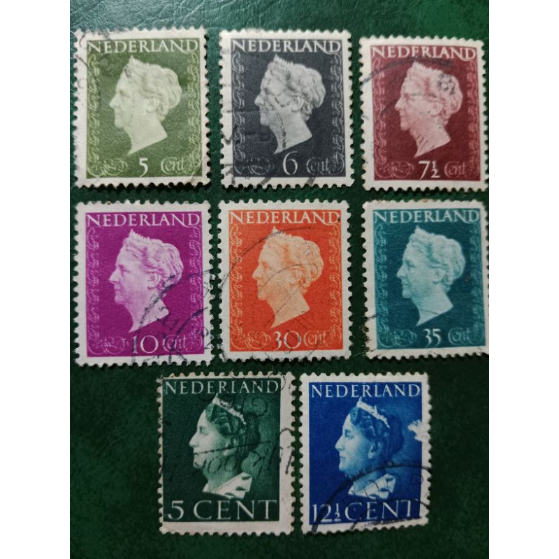 

Prangko Lama Nederland Queen Wilhelmina 8 Pcs Used