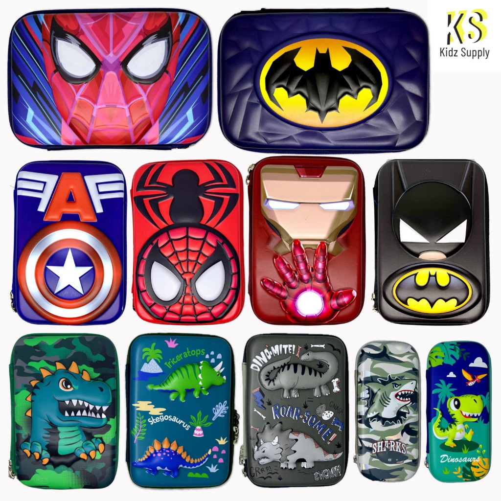 

TERLARIS BRANDS FESTIVAL Tempat pensil spiderman Kotak pensil anak laki laki hardcase 3D marvel ironman superman grosir