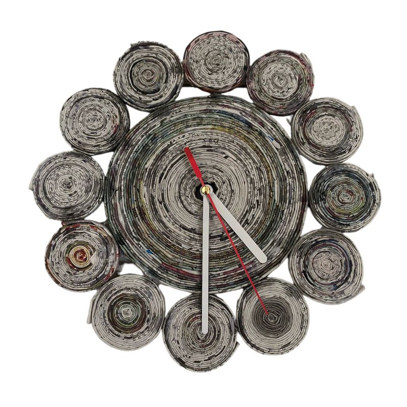 Kerajinan Jam Dinding dari Kertas Koran Bekas Murah BISA REQUEST