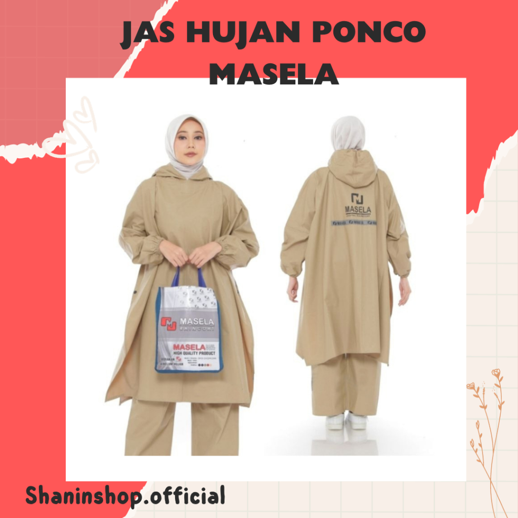 Jas Hujan Masela Ponco Kelelawar plus Celana, Mantel Pria Wanita