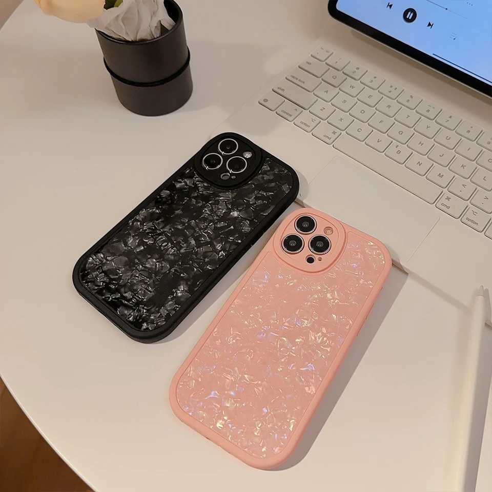 Softcase Pearl Black and Pink Glossy Case Iphone