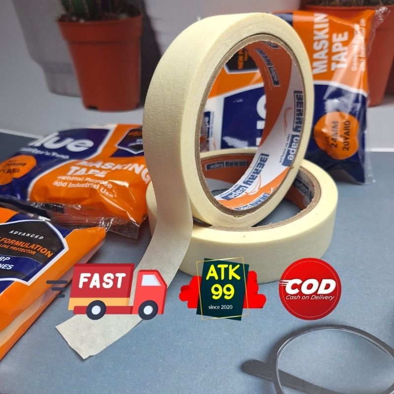 MASKING TAPE 1in/Isolasi Kertas 24mm/Selotip/Solasi/Lakban