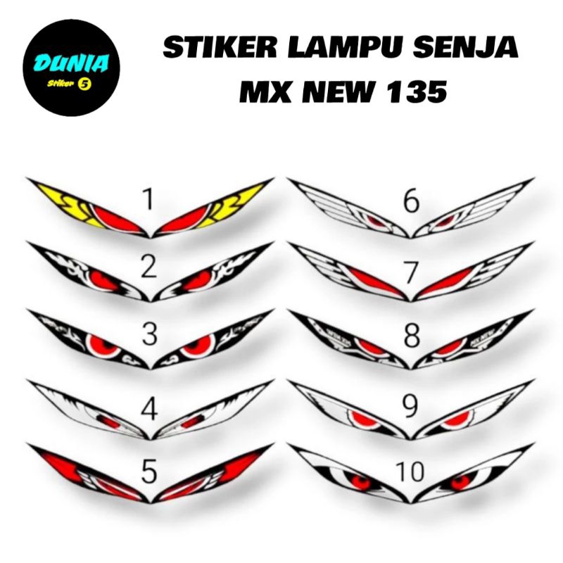 Sticker cutting , stiker variasi lampu jupiter MX 135cc