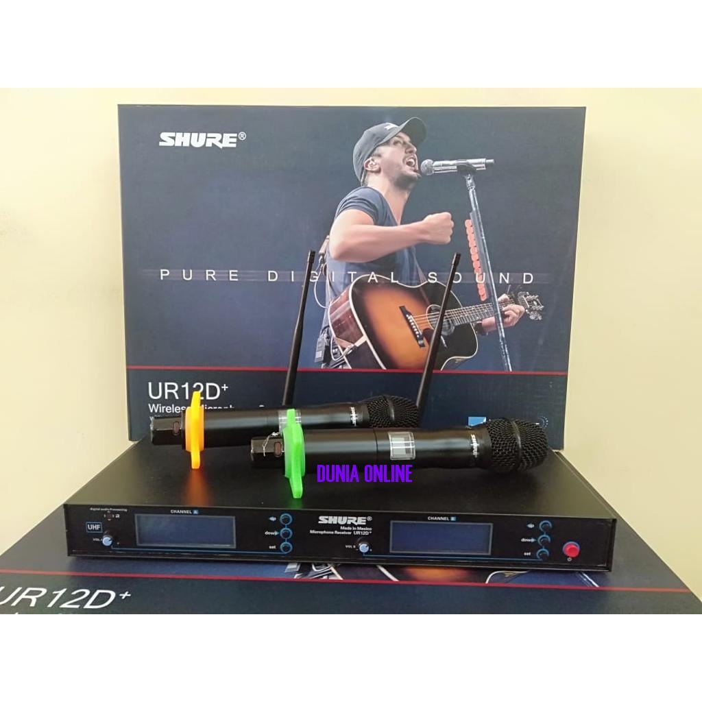 Microphone SHURE UR 12D+ Handheld Mic Wireless Profesional Vokal shure ur12d+